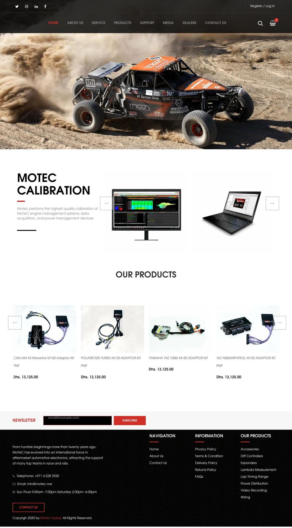 motec.me shopify website screenshot