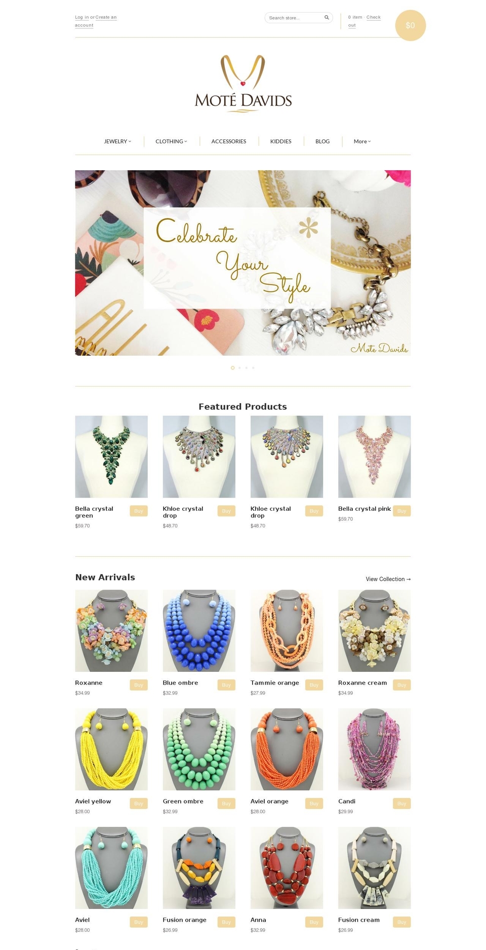 motedavids.com shopify website screenshot