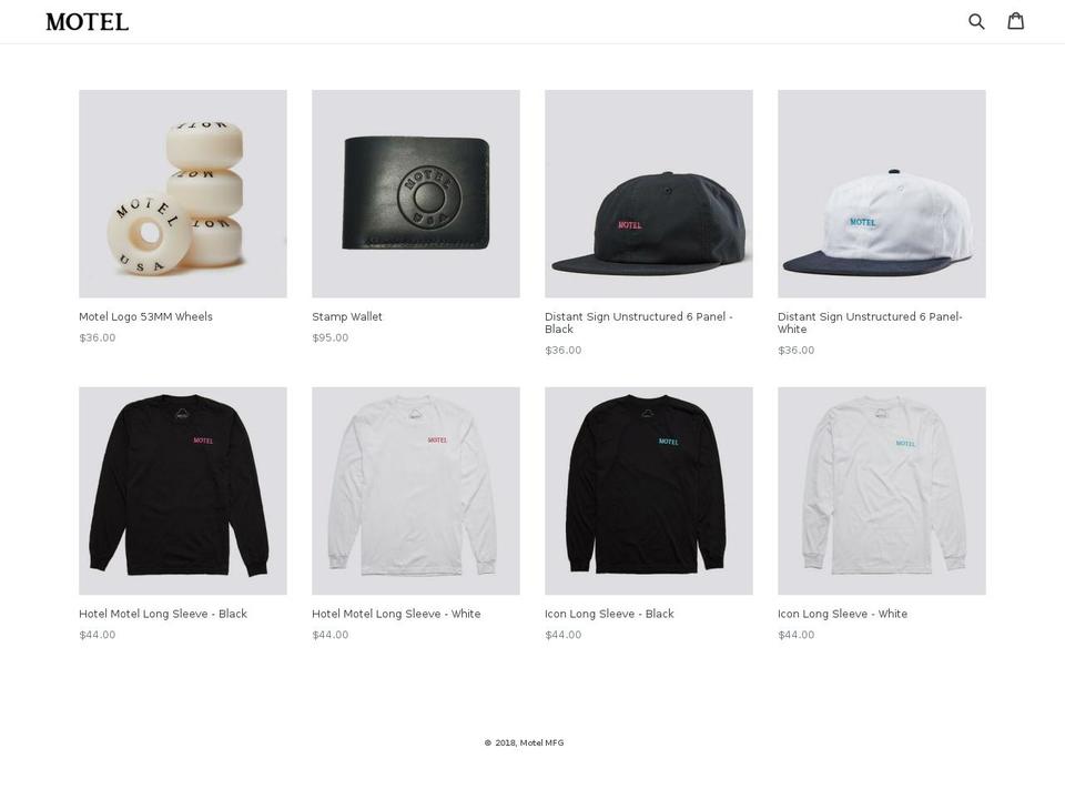 motelmfg.com — Shopify storefront screenshot