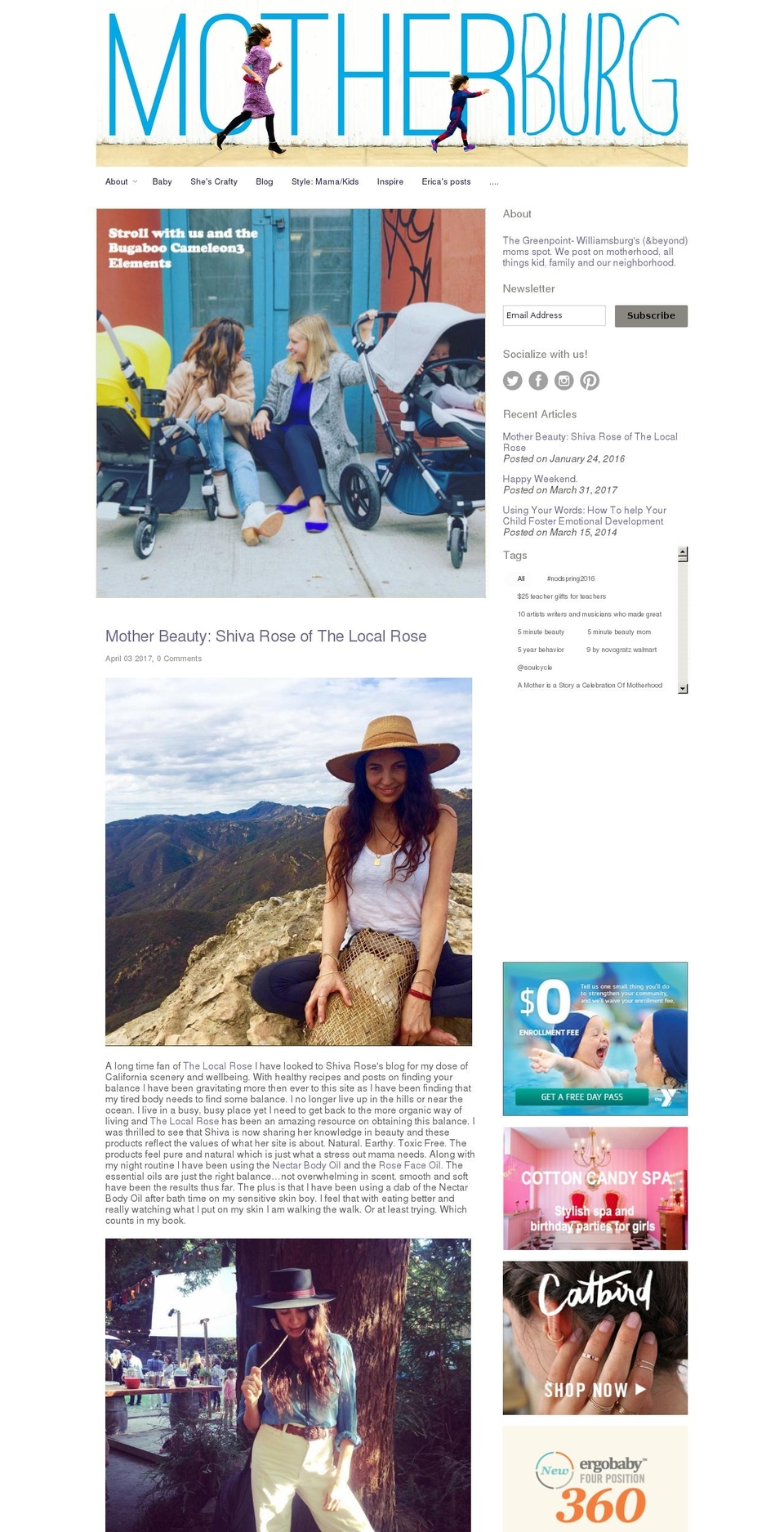 motherburg.com shopify website screenshot