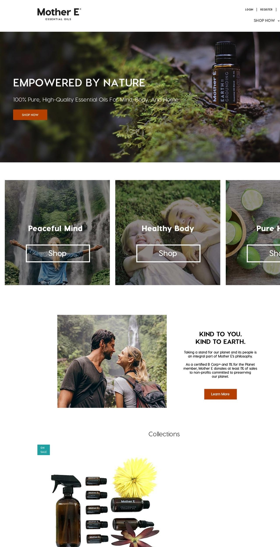 mothere.co shopify website screenshot