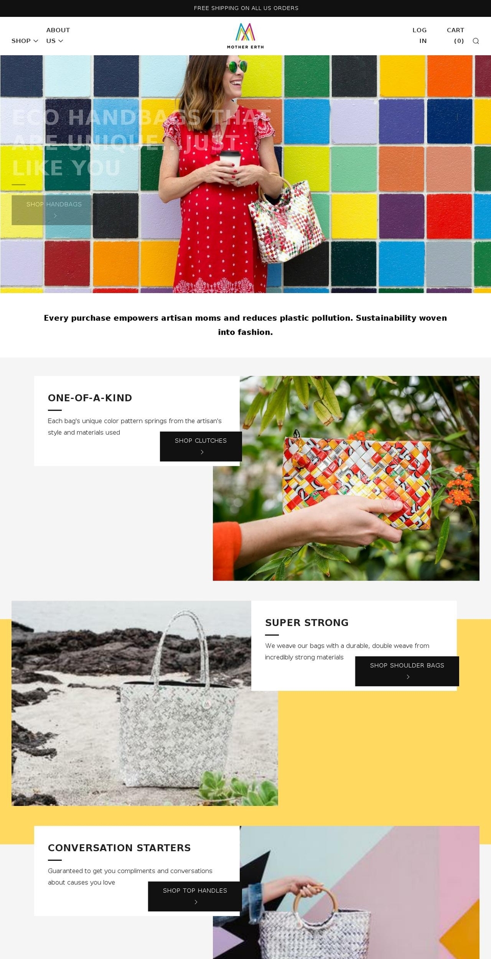 mothererth.com shopify website screenshot