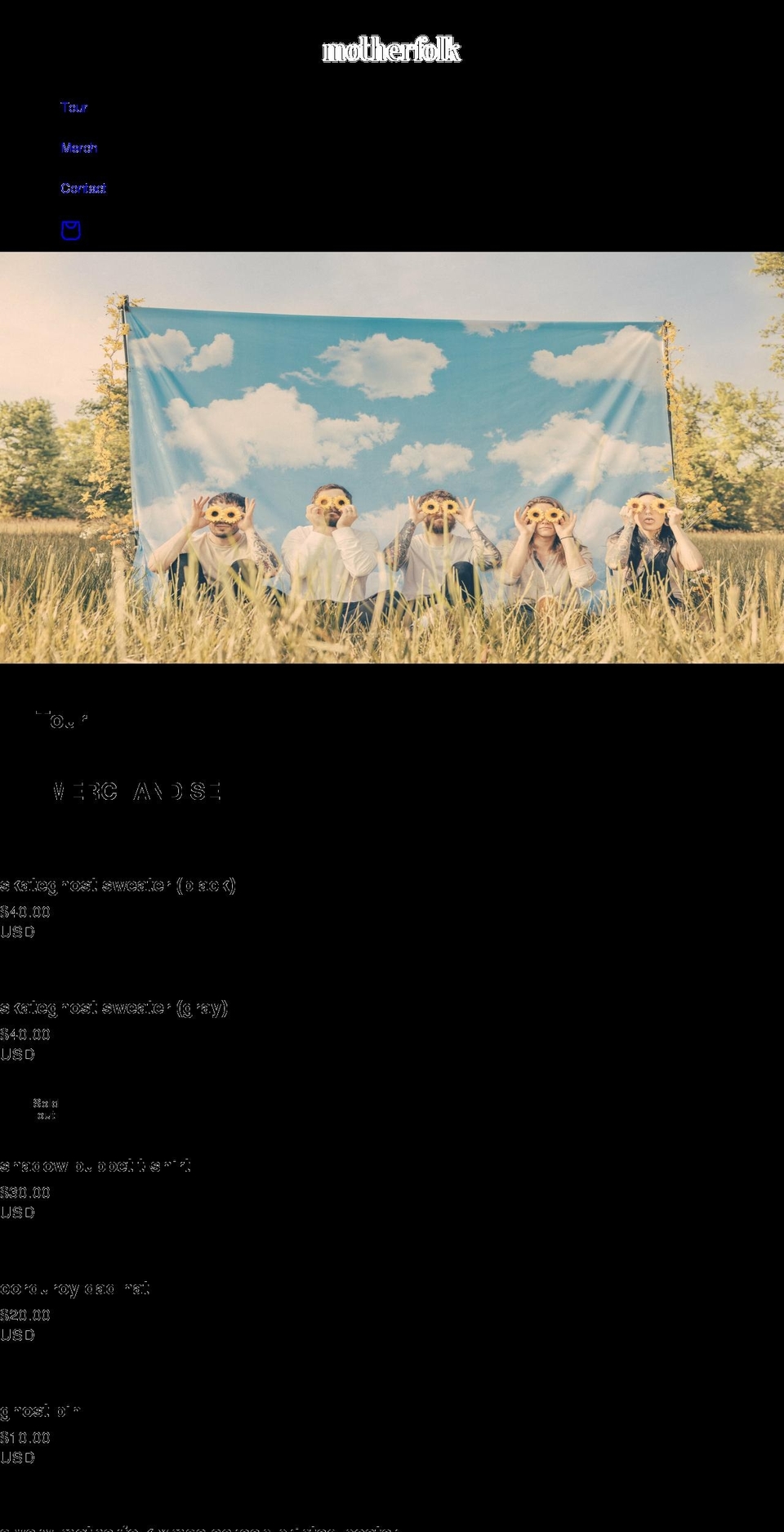 motherfolk.com shopify website screenshot