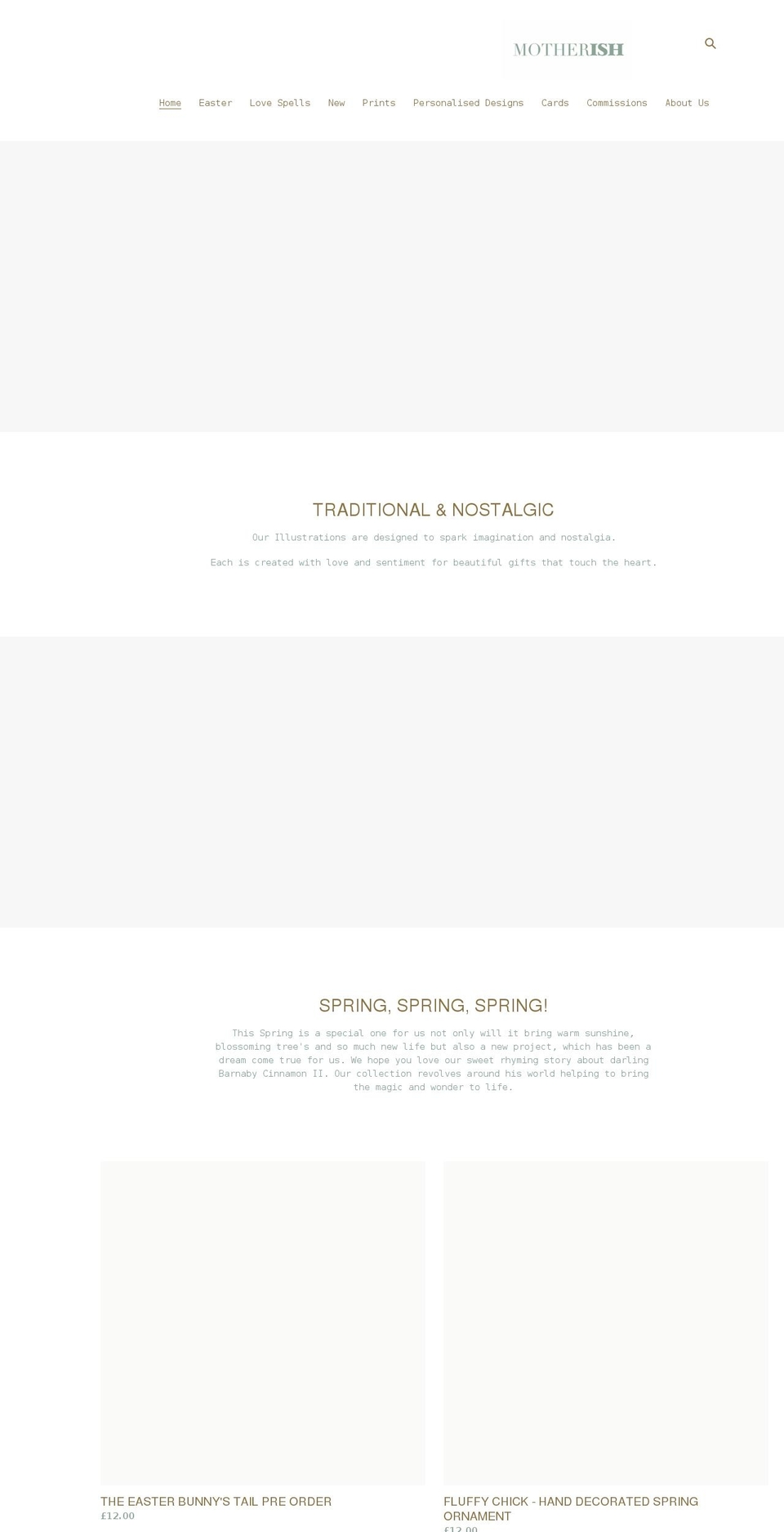 motherish.co.uk shopify website screenshot