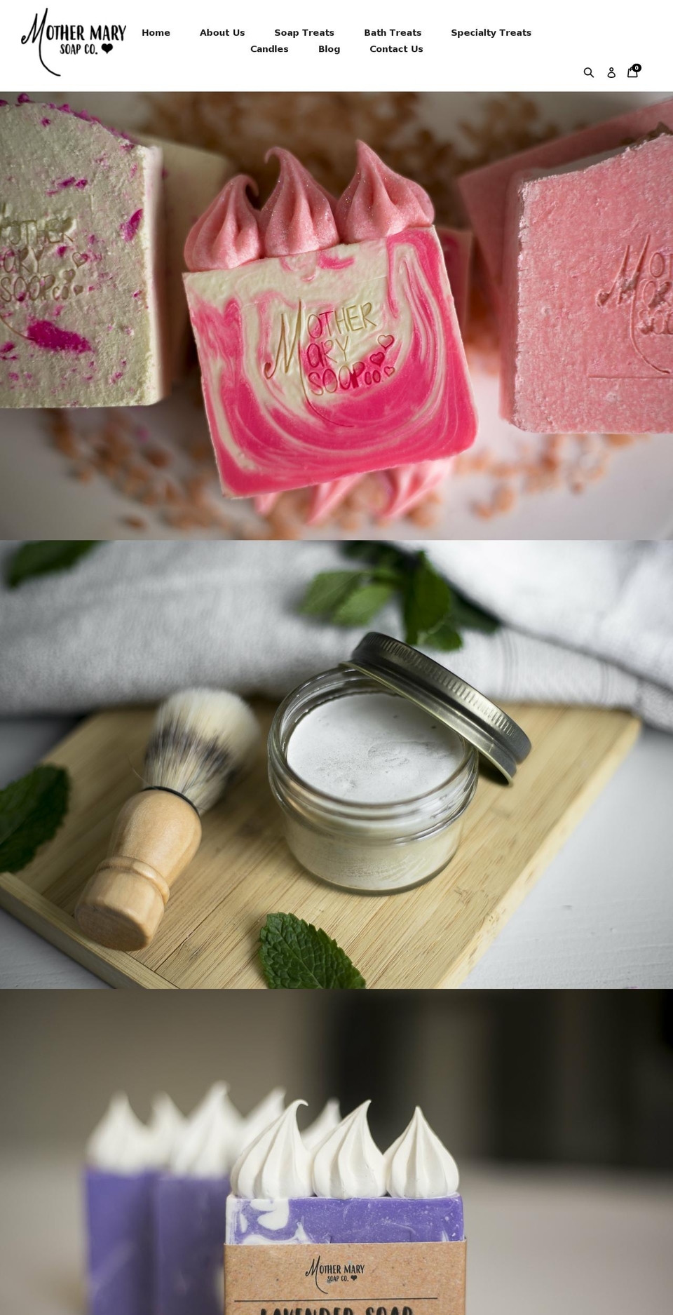 mothermarysoap.com — Shopify storefront screenshot