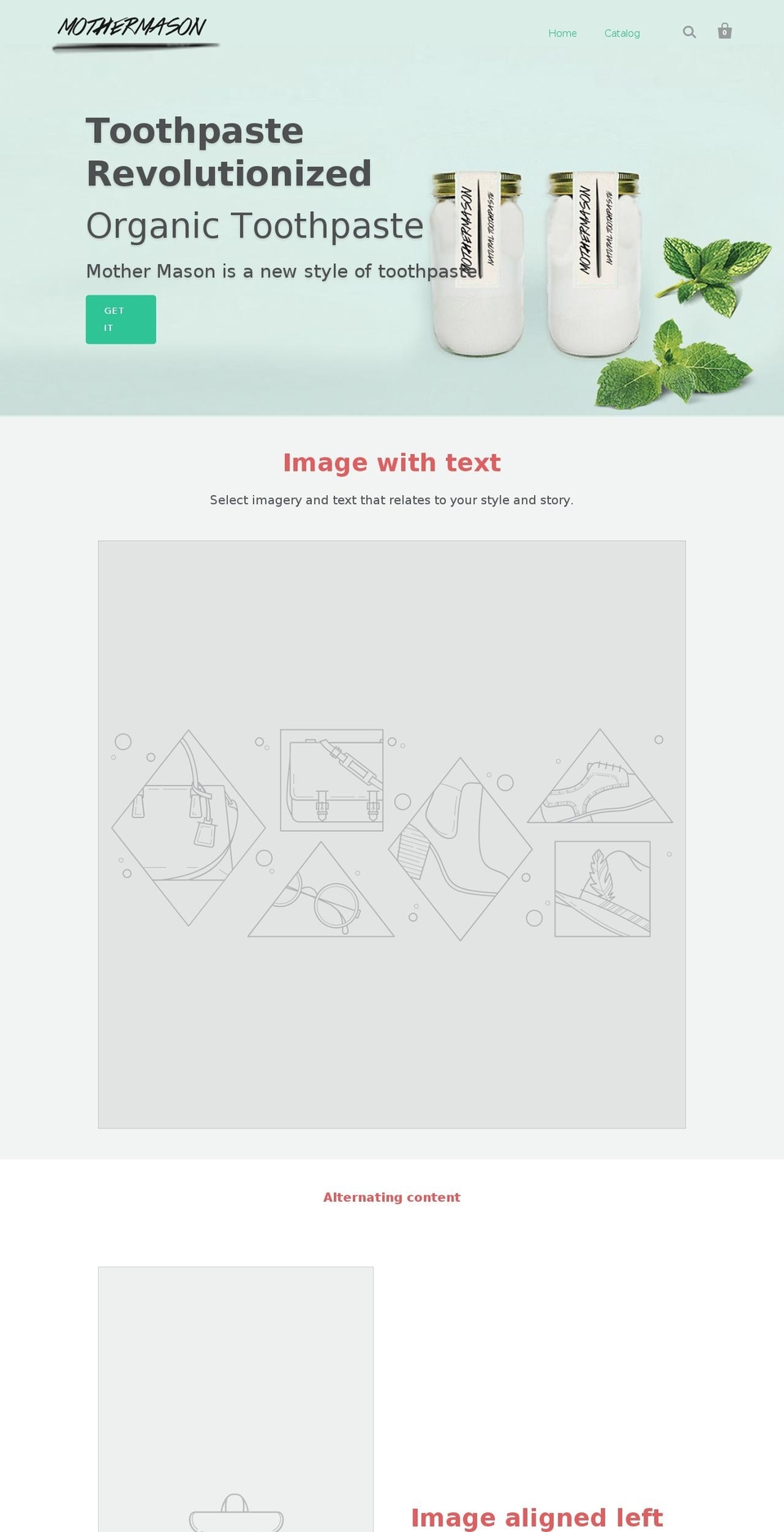 mothermason.com — Shopify storefront screenshot
