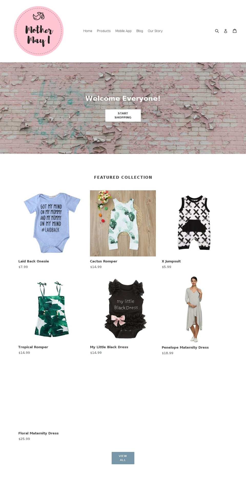 mothermayi.store shopify website screenshot