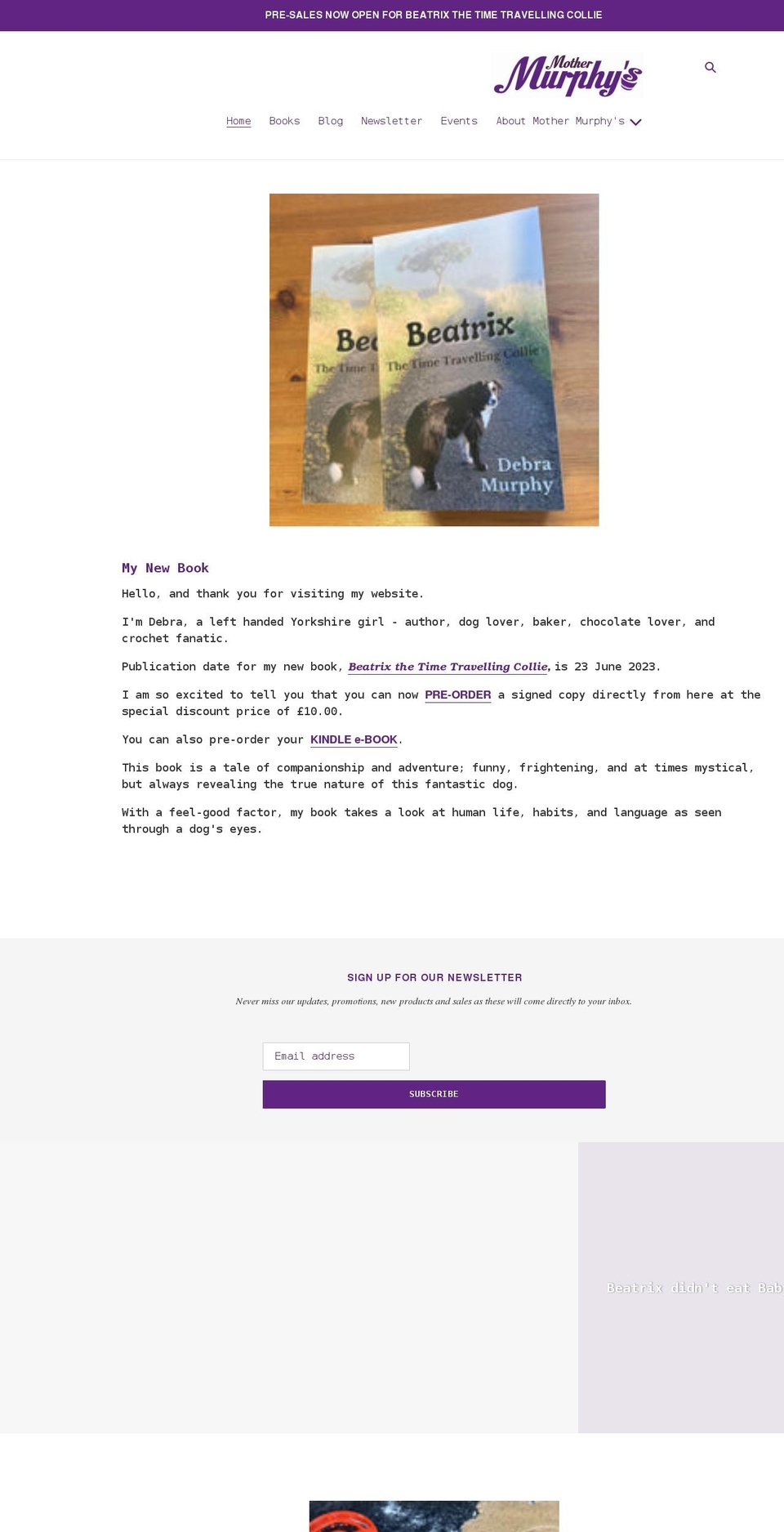 mothermurphys.co.uk shopify website screenshot