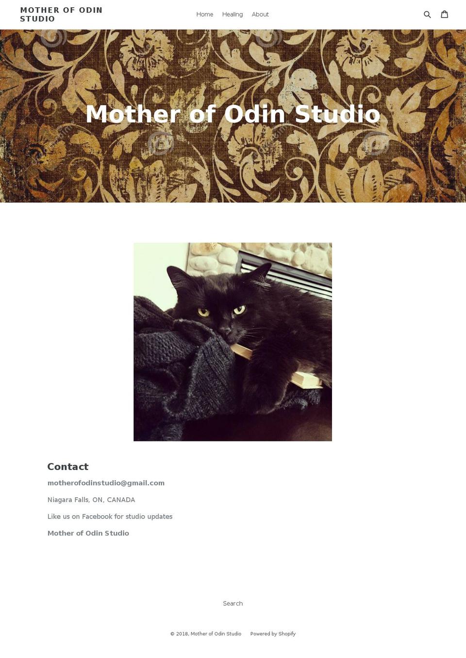 motherofodinstudio.com — Shopify storefront screenshot