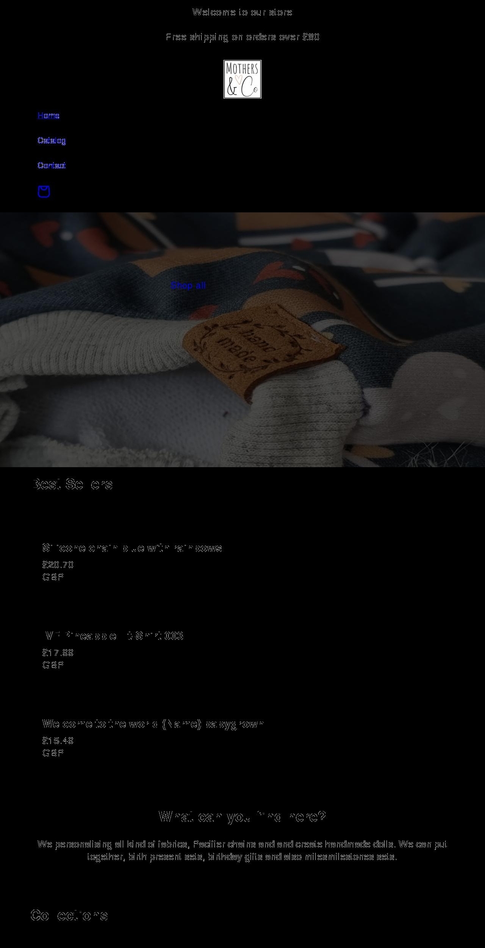 mothersandco.com shopify website screenshot