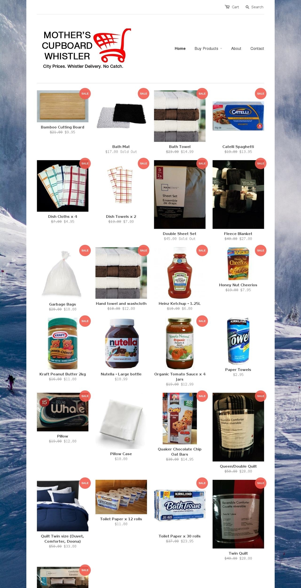 motherscupboard.ca shopify website screenshot