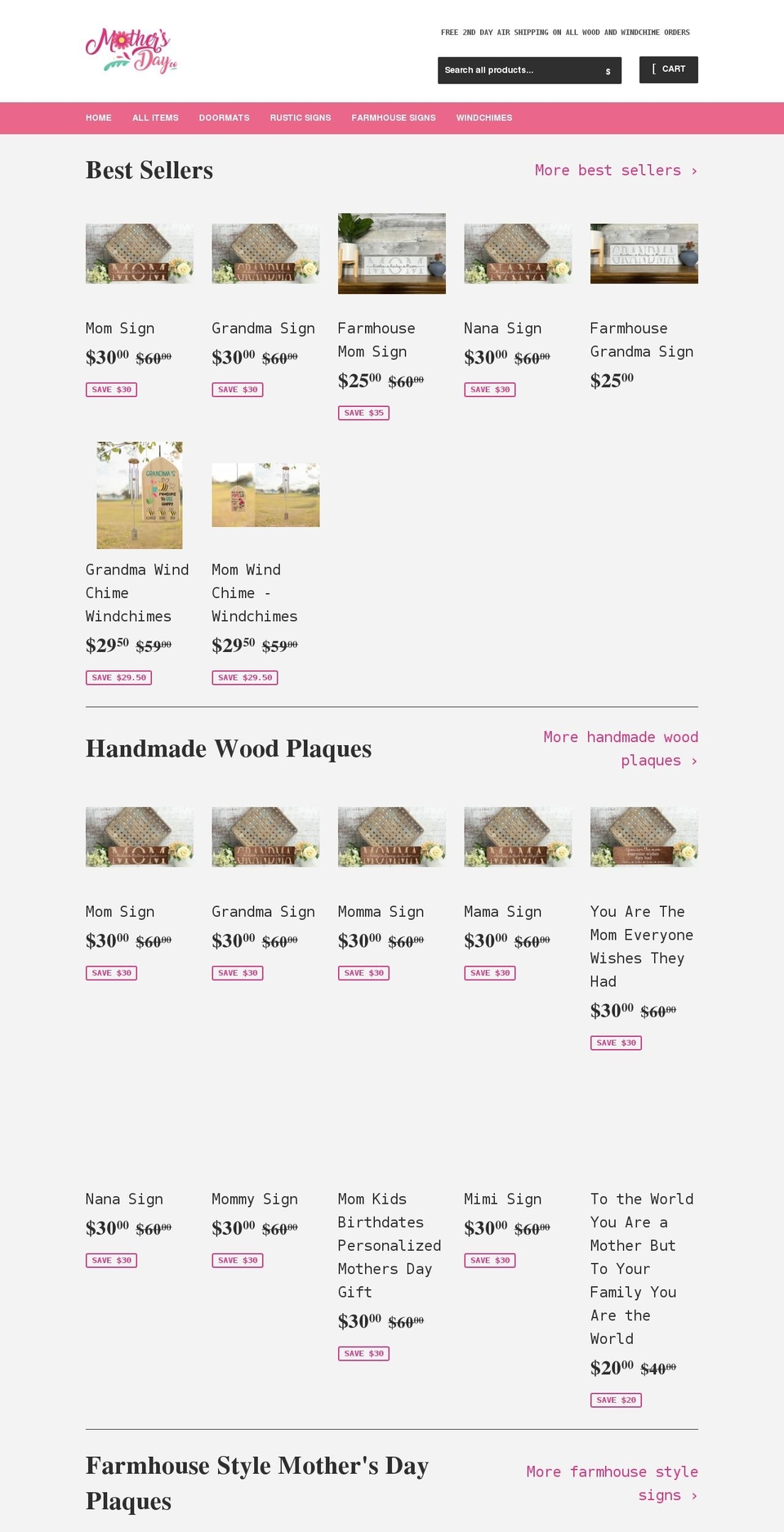 mothersday.co shopify website screenshot