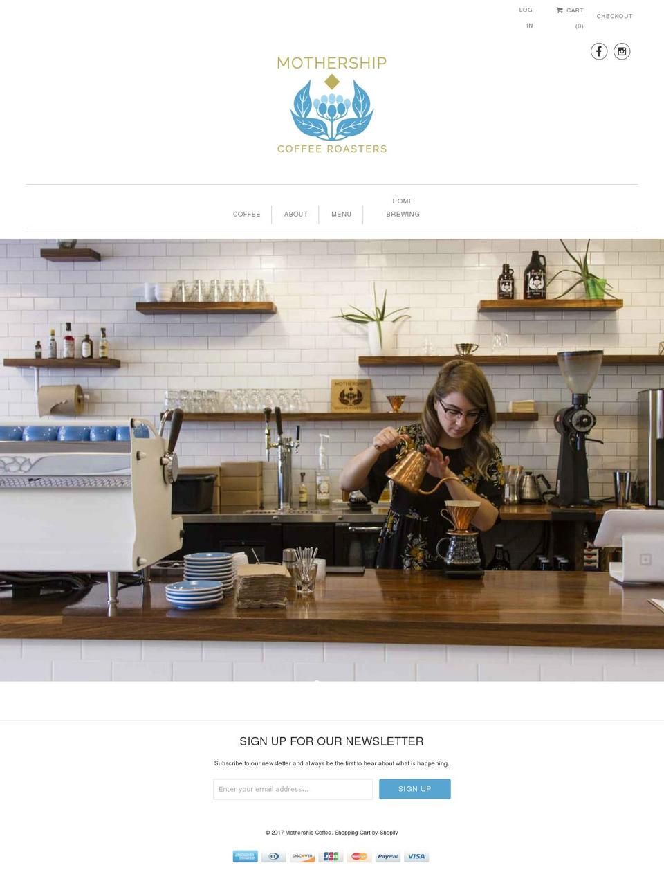 mothershipcoffee.com shopify website screenshot