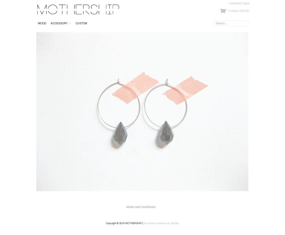 mothershipgoods.com — Shopify storefront screenshot