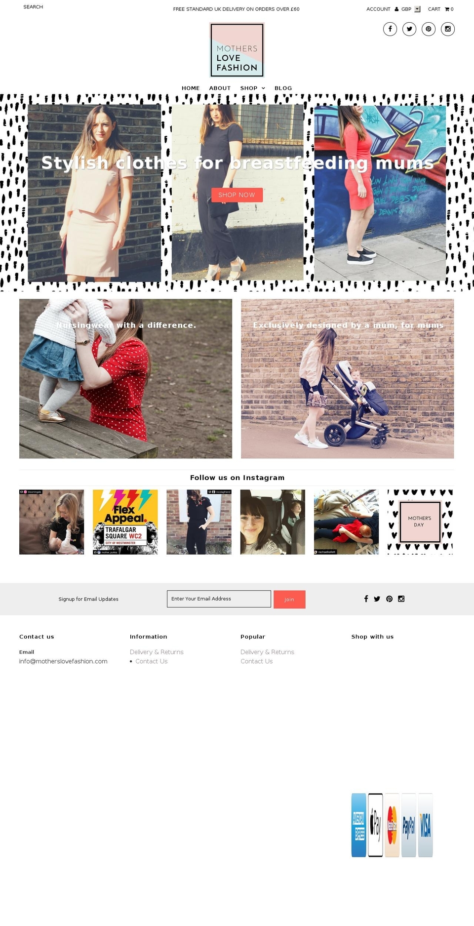 motherslovefashion.com shopify website screenshot