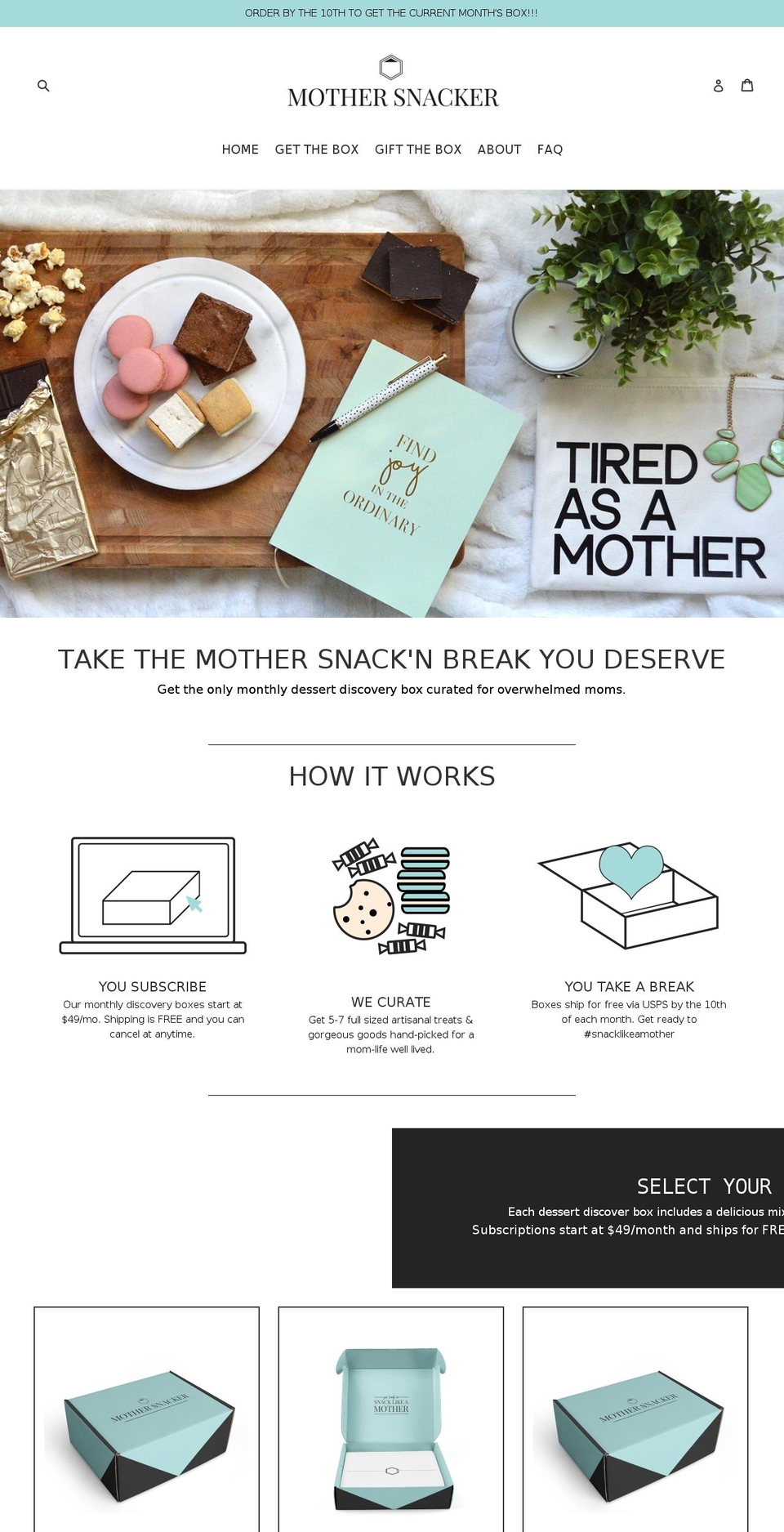 mothersnacker.com — Shopify storefront screenshot