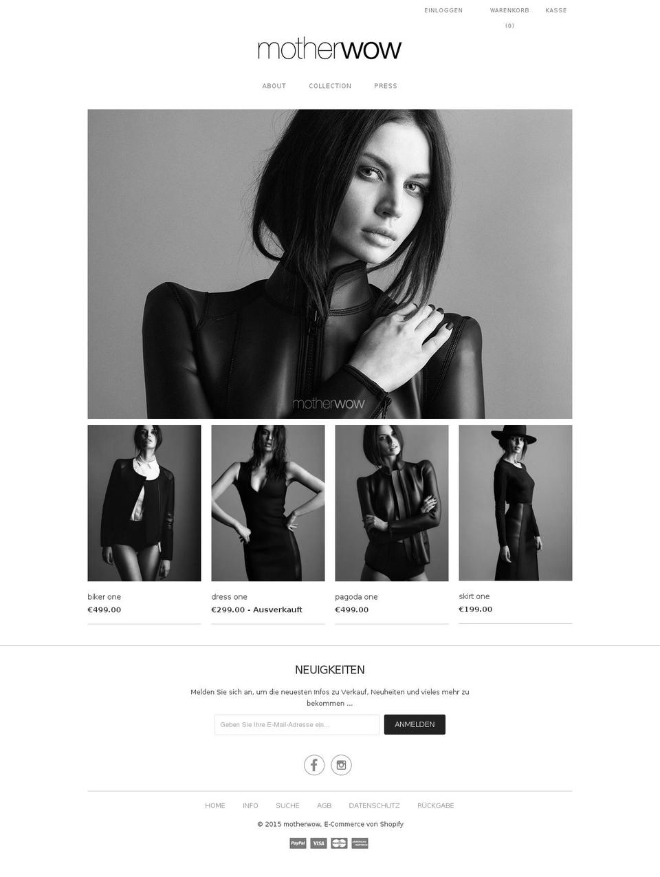 motherwow.com shopify website screenshot