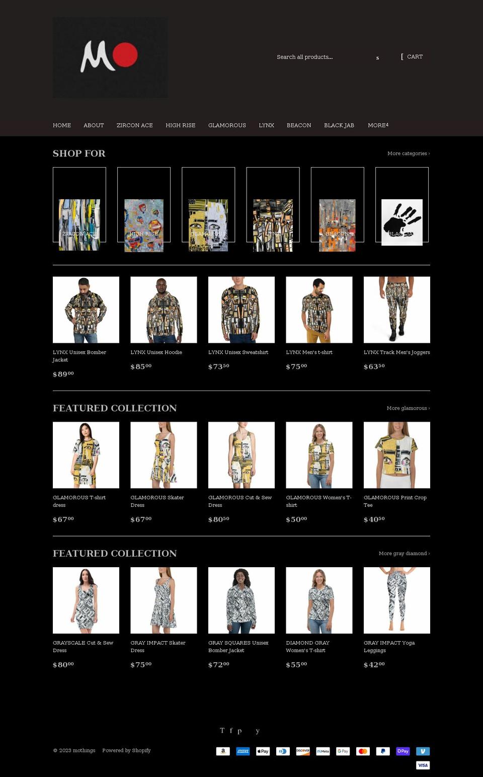 mothings.com shopify website screenshot