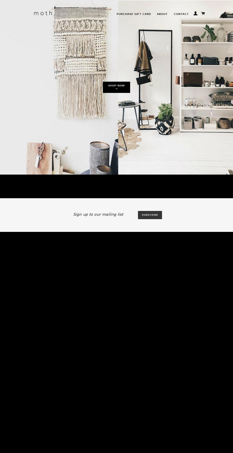 mothstyle.com shopify website screenshot