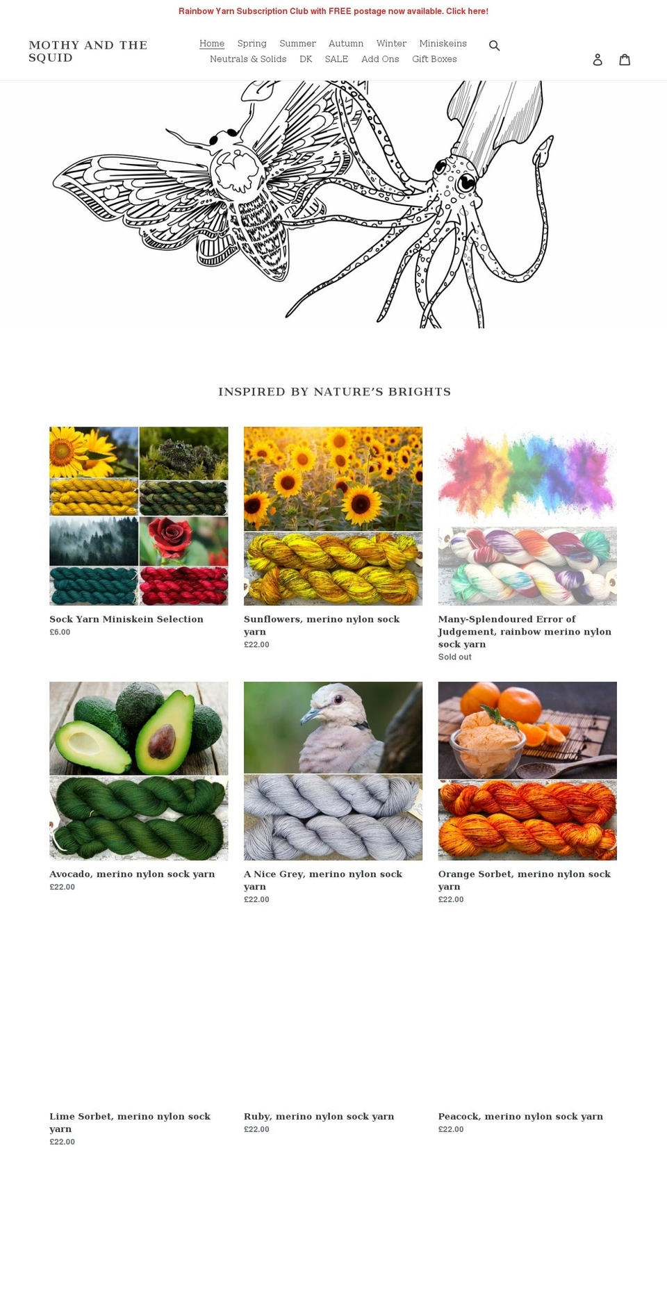 mothyandthesquid.com shopify website screenshot
