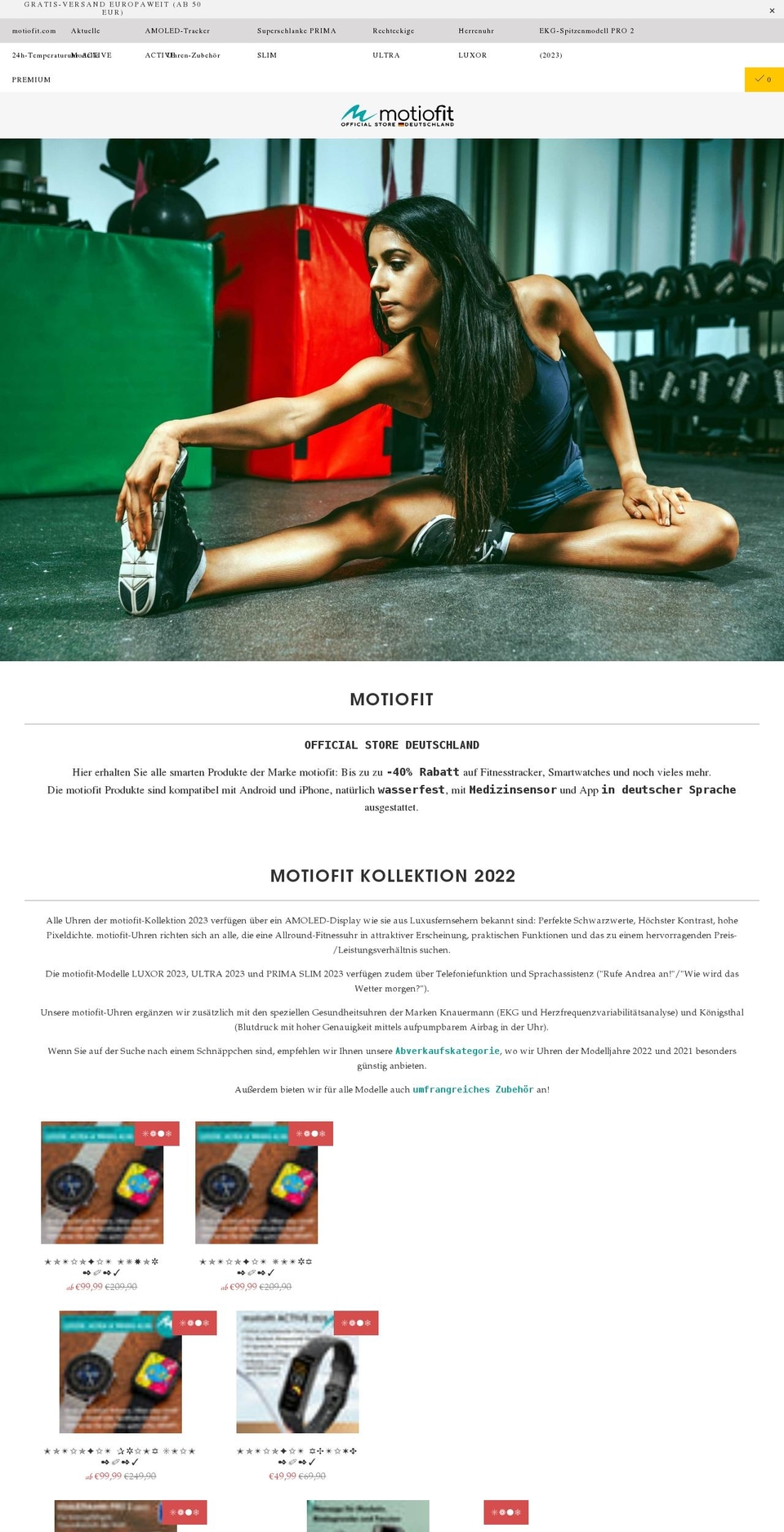 motiofit.com shopify website screenshot