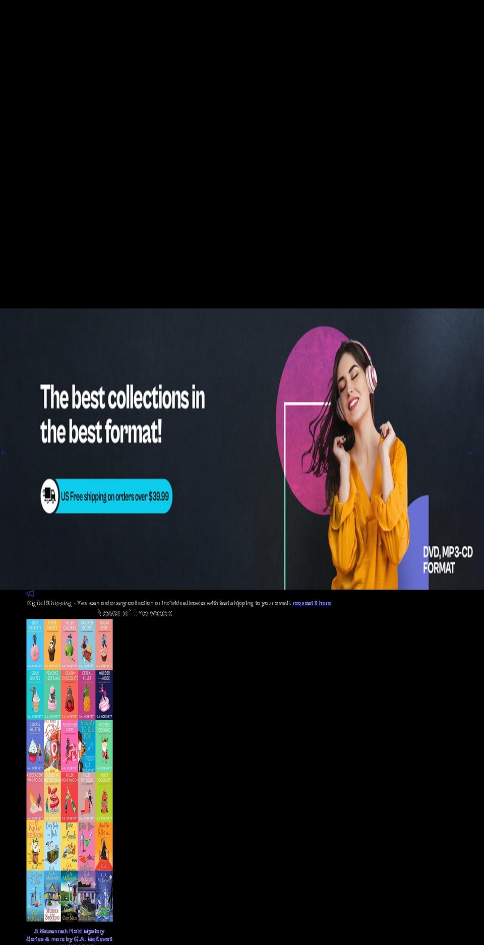 motionaudiobooks.com shopify website screenshot