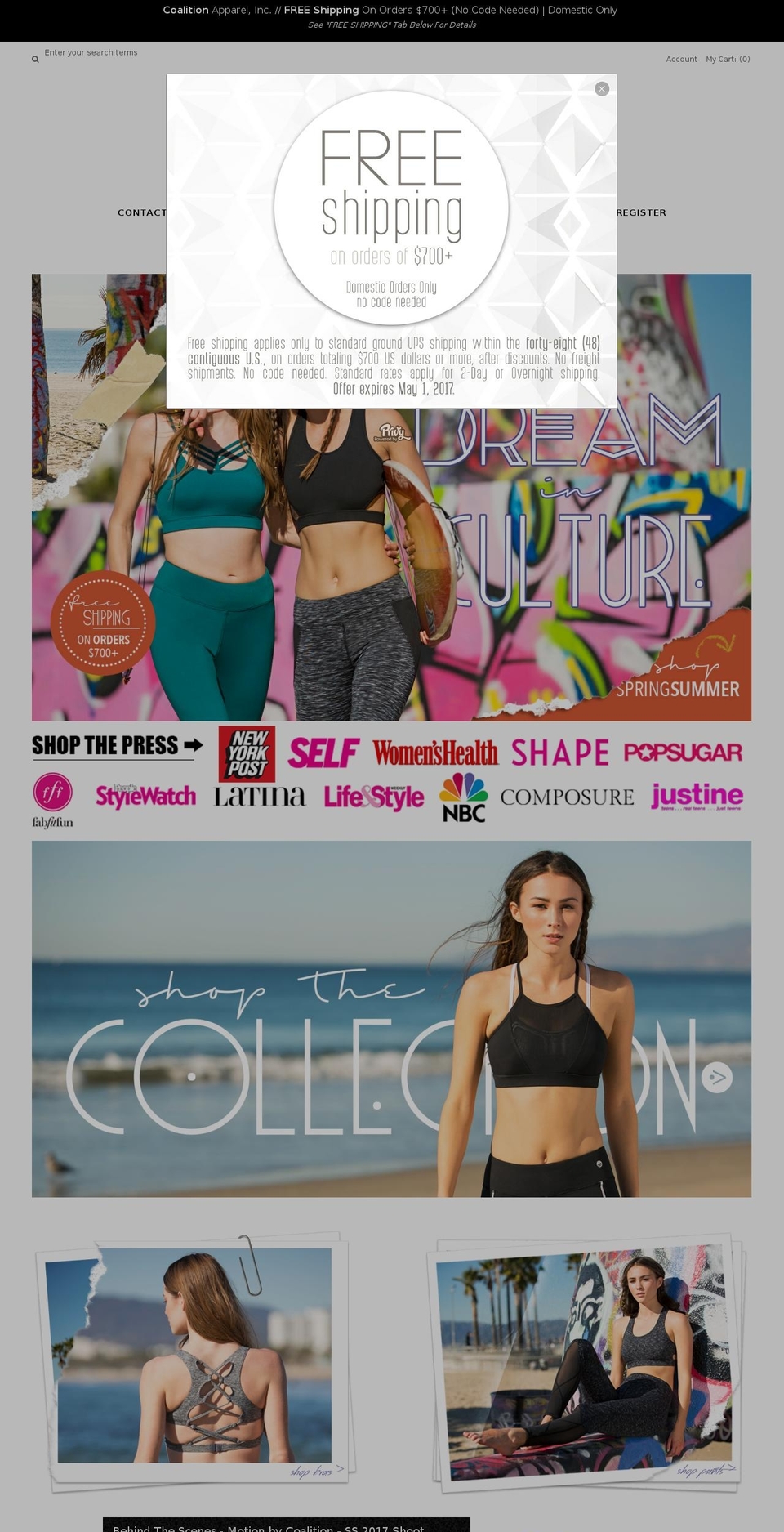 motionbycoalition.com shopify website screenshot