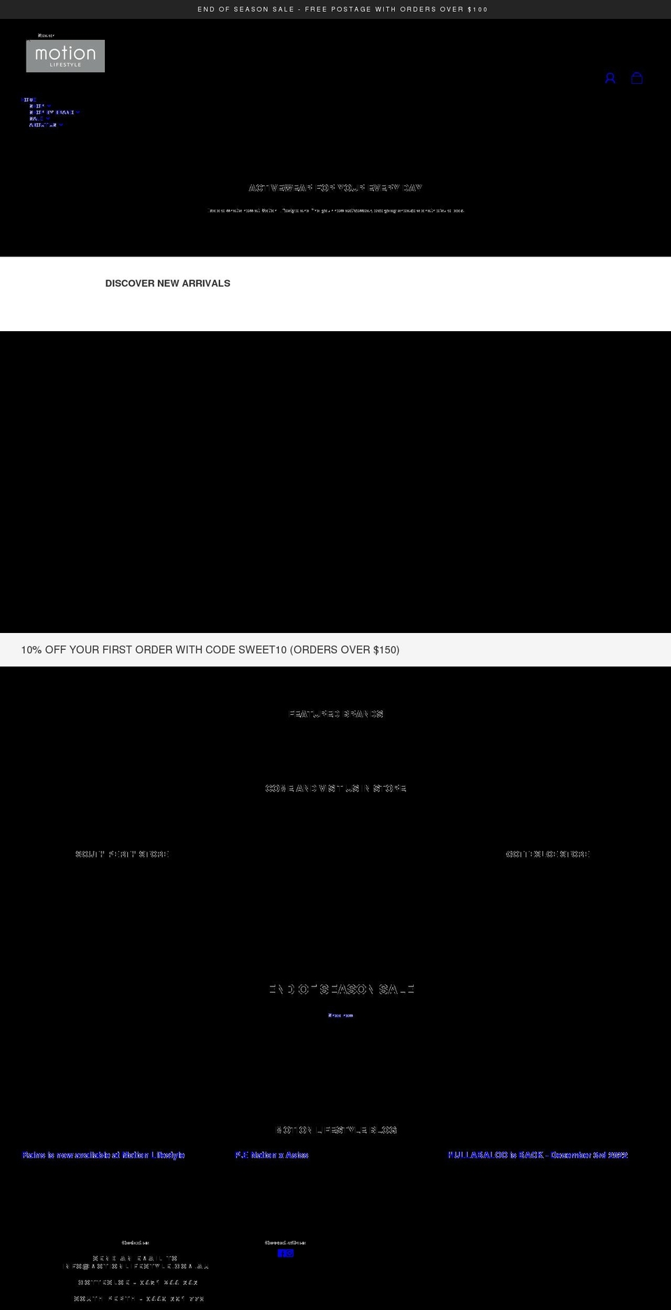 motionlifestyle.com.au shopify website screenshot