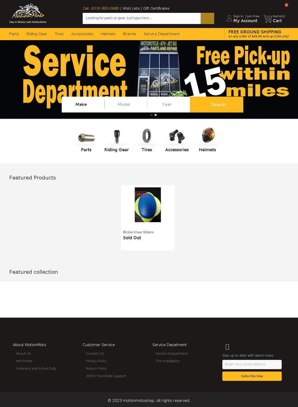 motionmoto.com shopify website screenshot