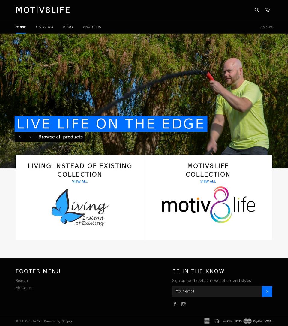 motiv8life.net shopify website screenshot