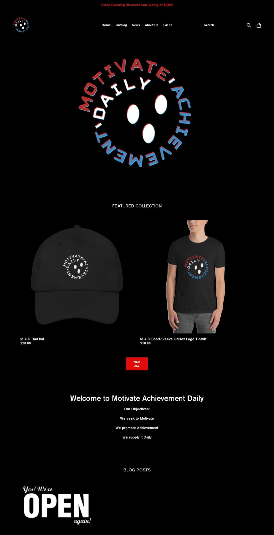 motivateachvdaily.com — Shopify storefront screenshot