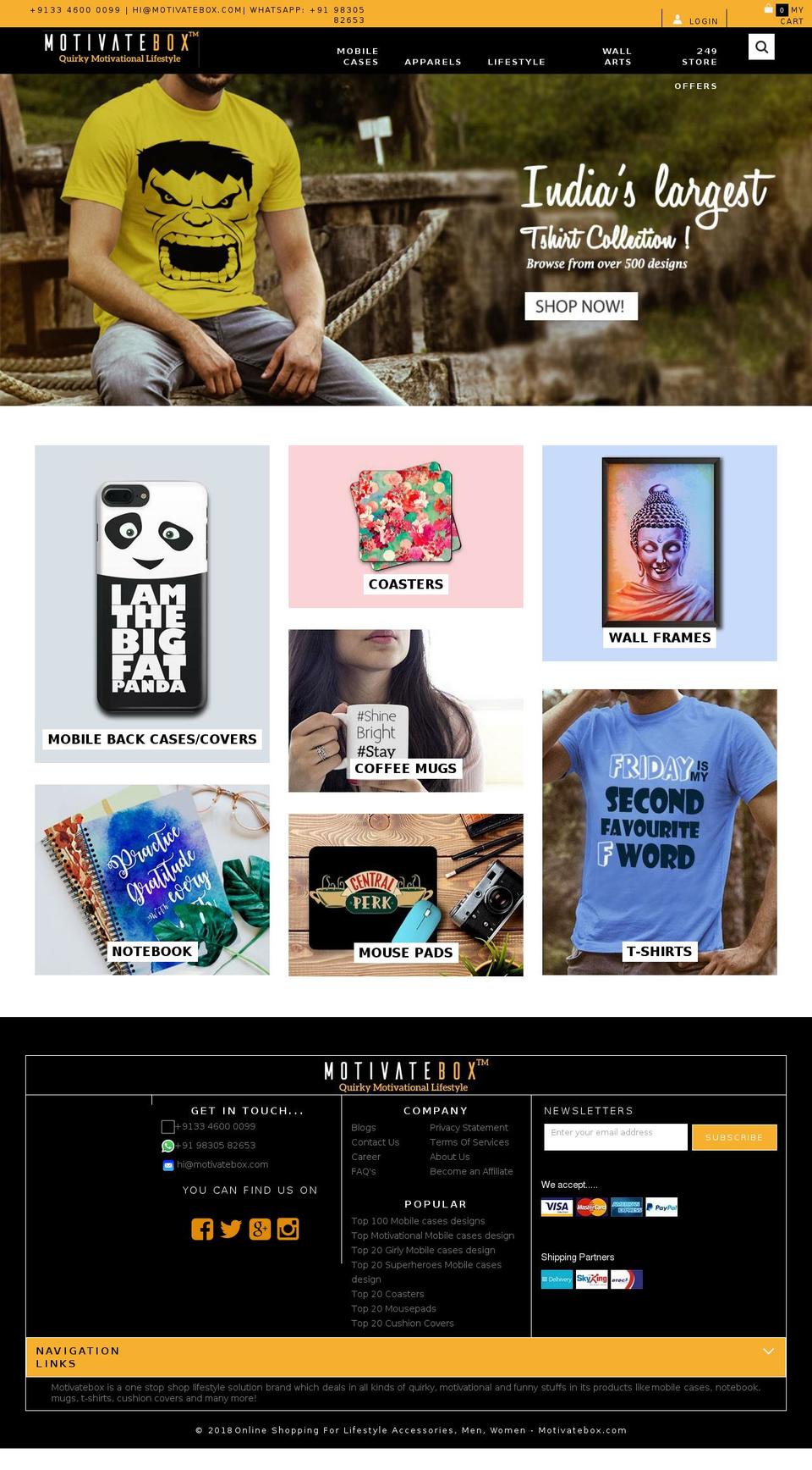 motivatebox.com shopify website screenshot