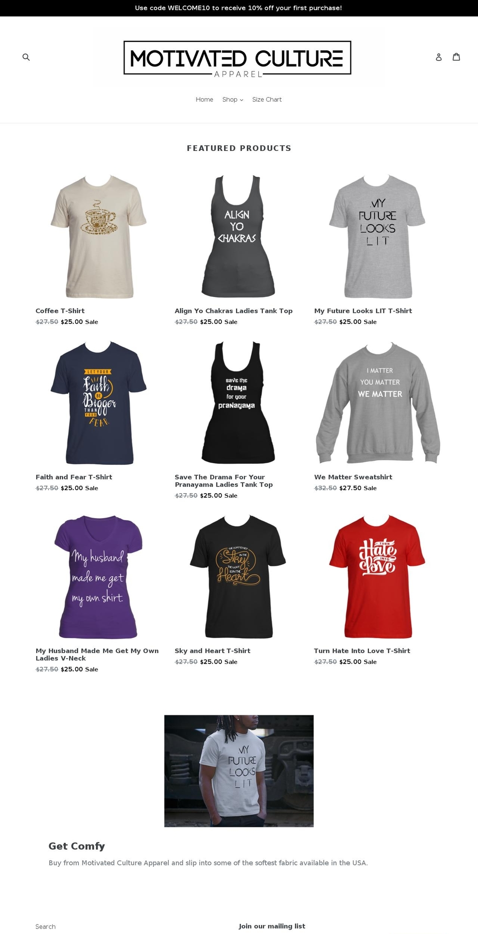 motivatedculture.com — Shopify storefront screenshot