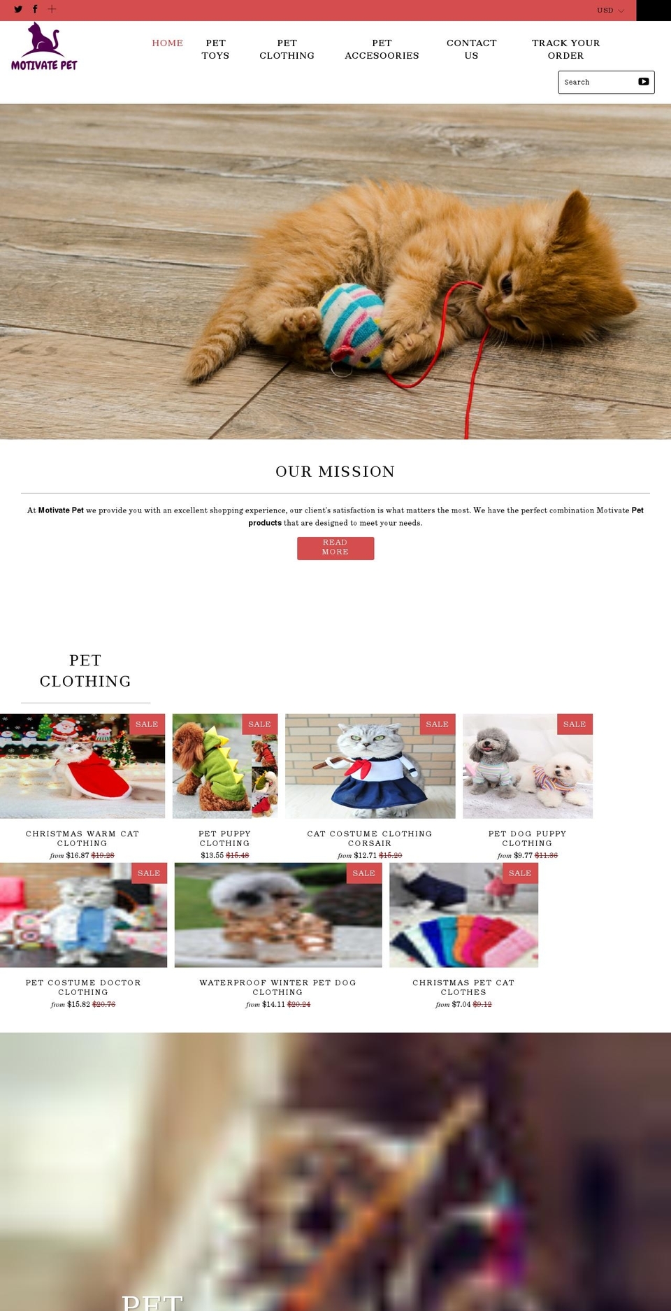 motivatepet.com shopify website screenshot