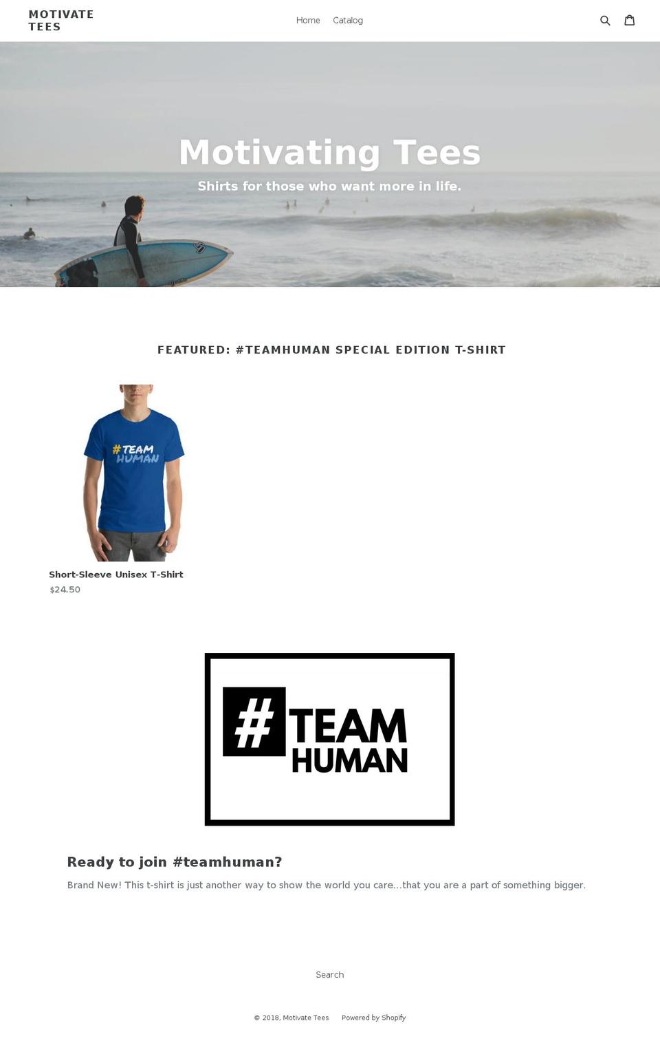 motivatingtshirts.com — Shopify storefront screenshot