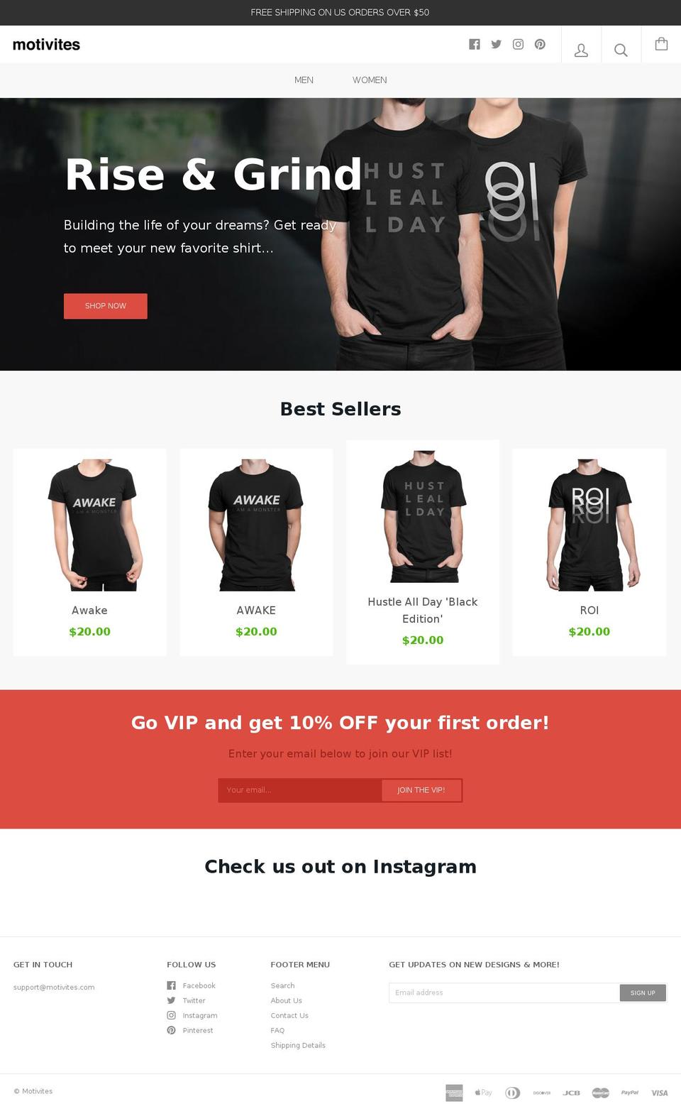 motivites.com shopify website screenshot