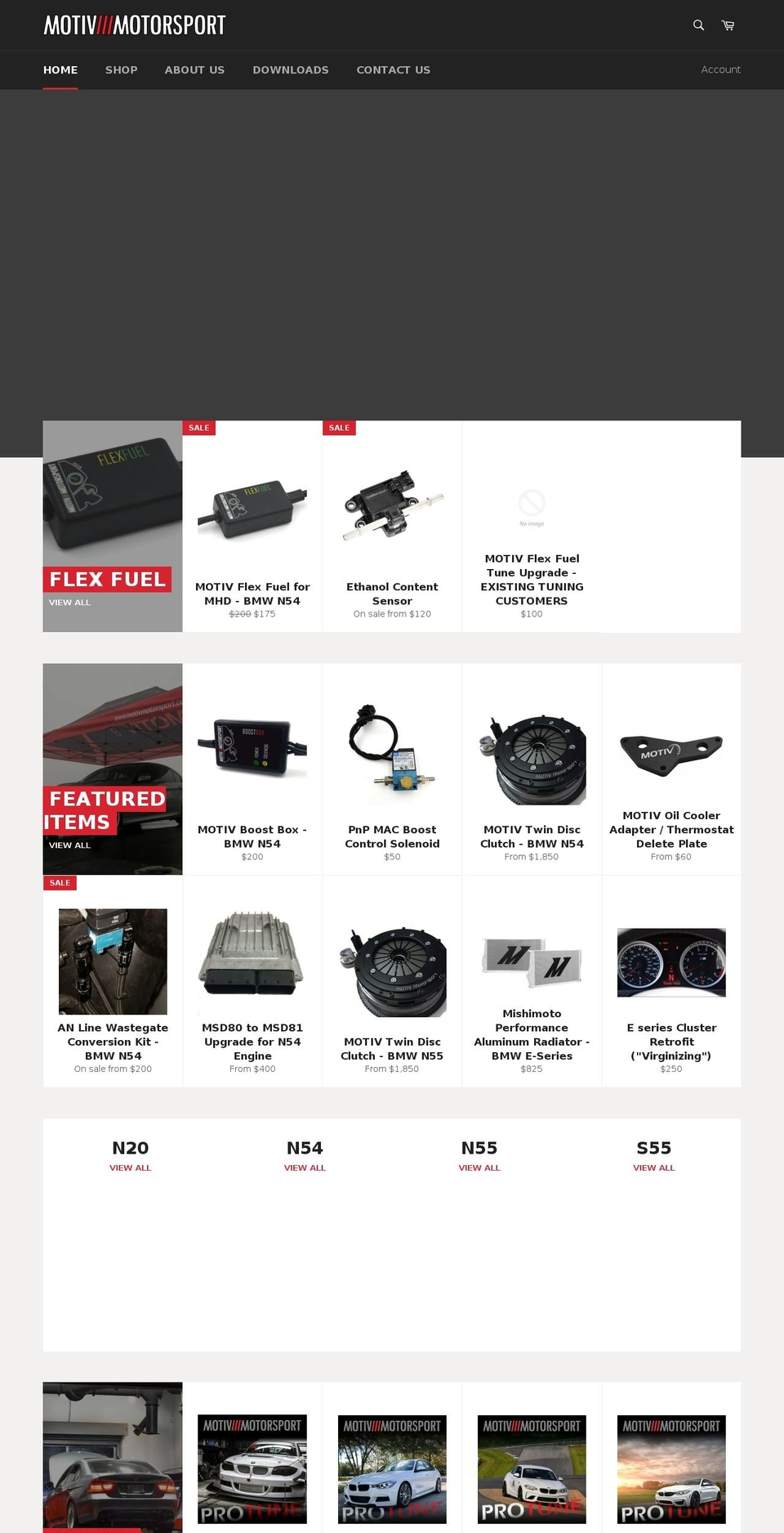 motivmotorsport.com — Shopify storefront screenshot