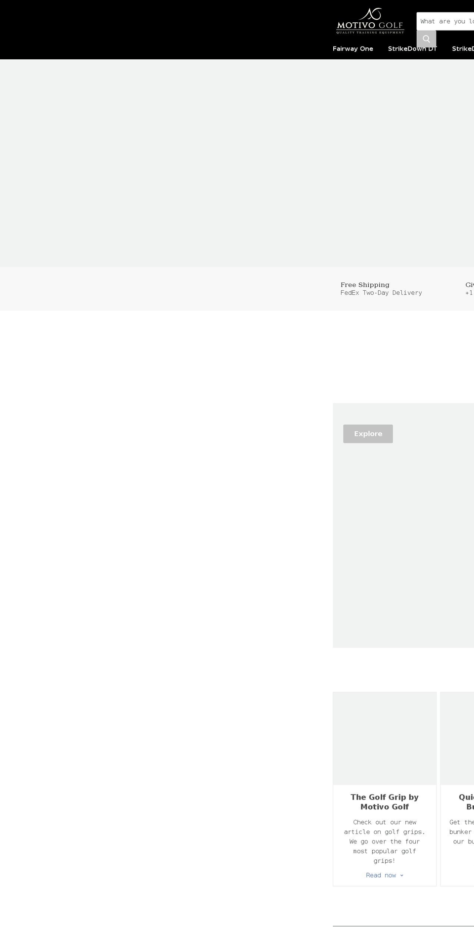 motivogolf.com — Shopify storefront screenshot