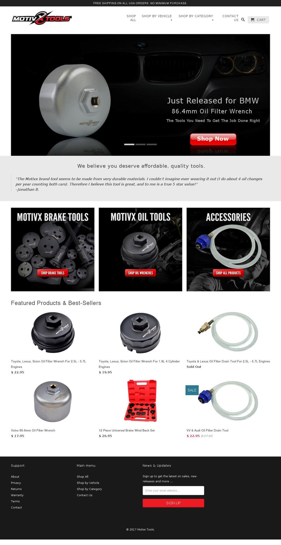 motivxtools.com shopify website screenshot