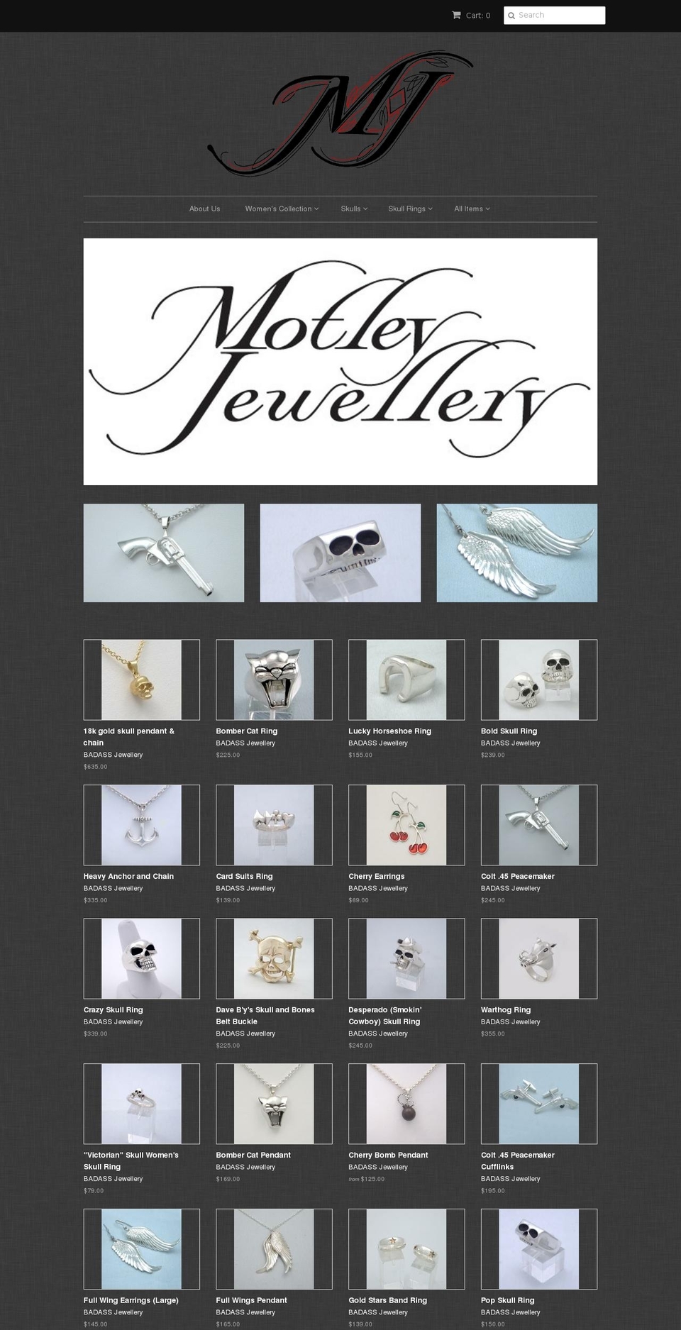 motleyjewelry.com shopify website screenshot