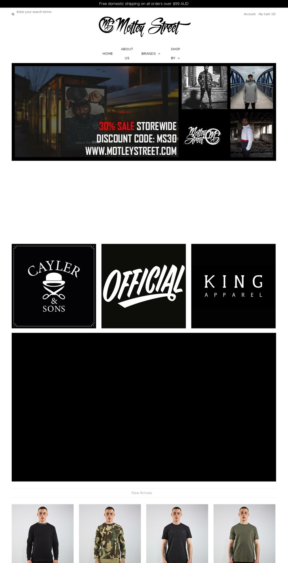 motleystreetwear.com shopify website screenshot