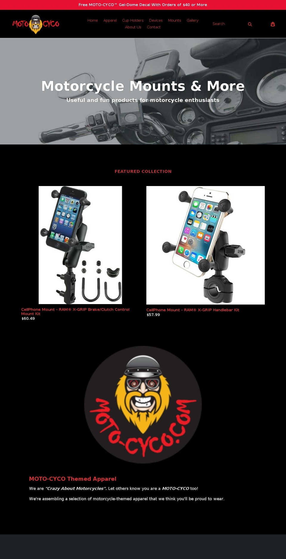 moto-cyco.com — Shopify storefront screenshot
