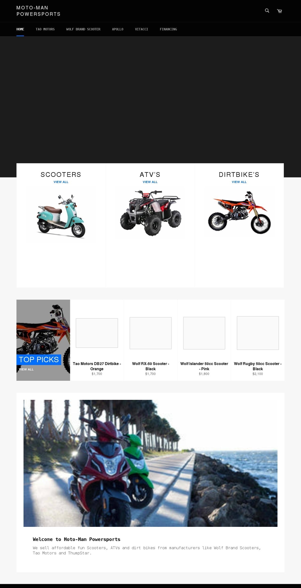 moto-manpowersports.com shopify website screenshot