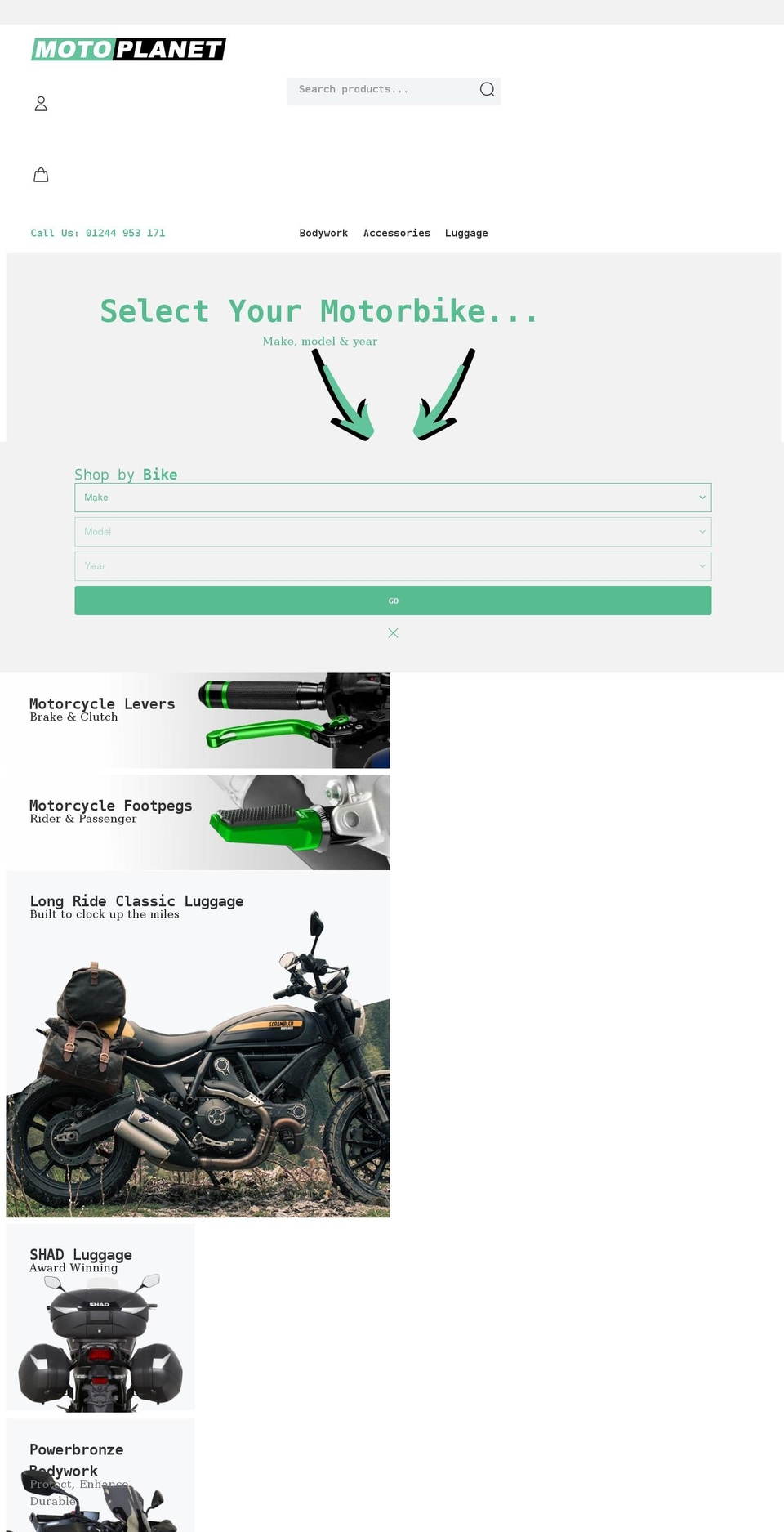 moto-planet.com shopify website screenshot