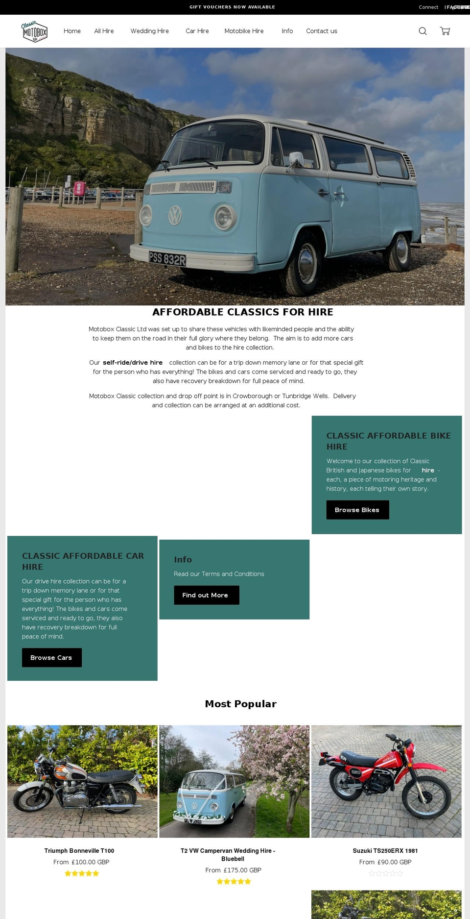 motoboxclassic.com shopify website screenshot