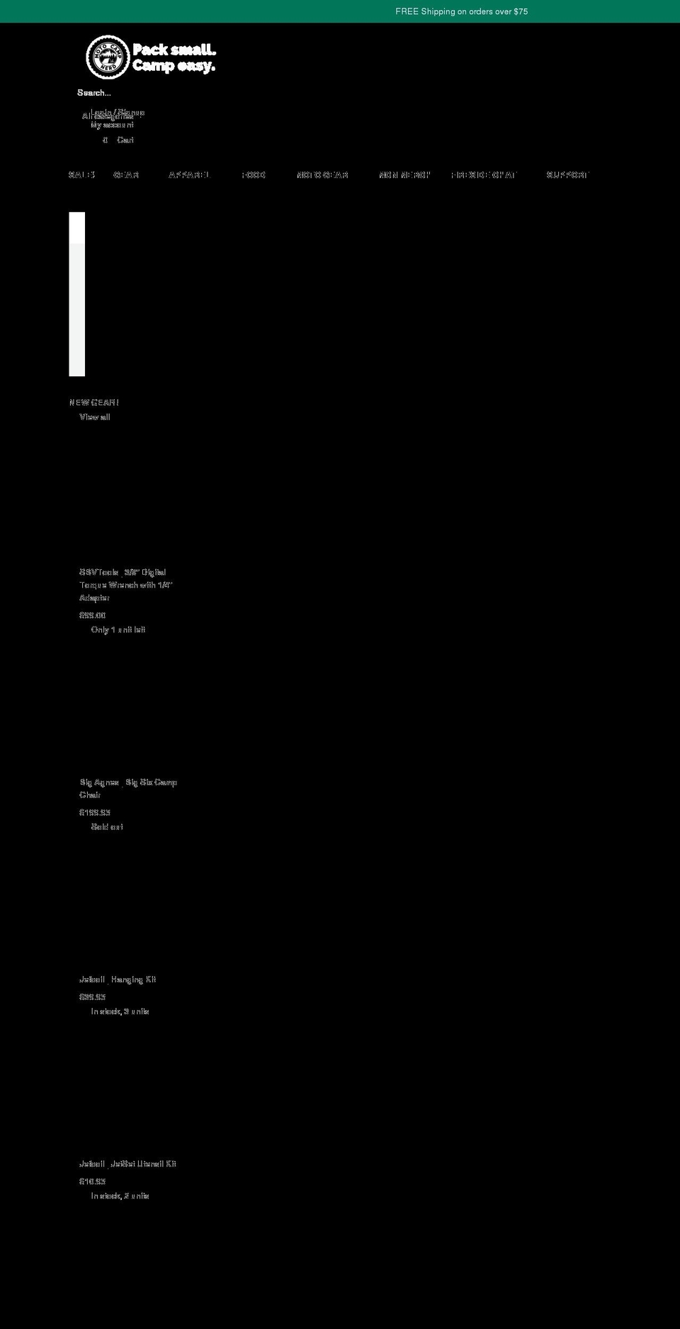 motocampnerd.com shopify website screenshot