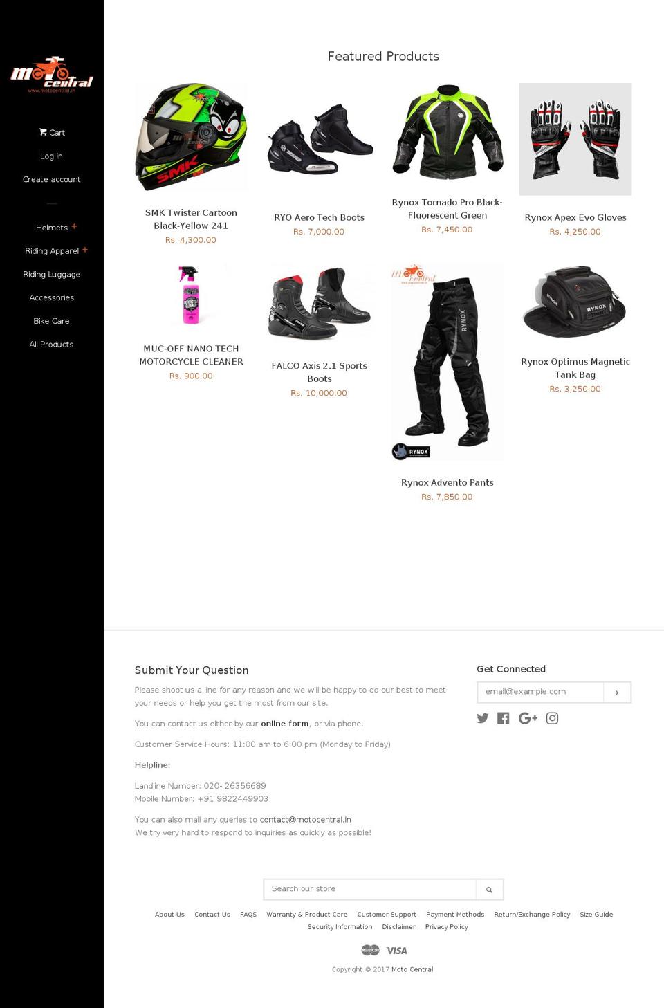 aarti column LIVE -aug- Shopify theme site example motocentral.in