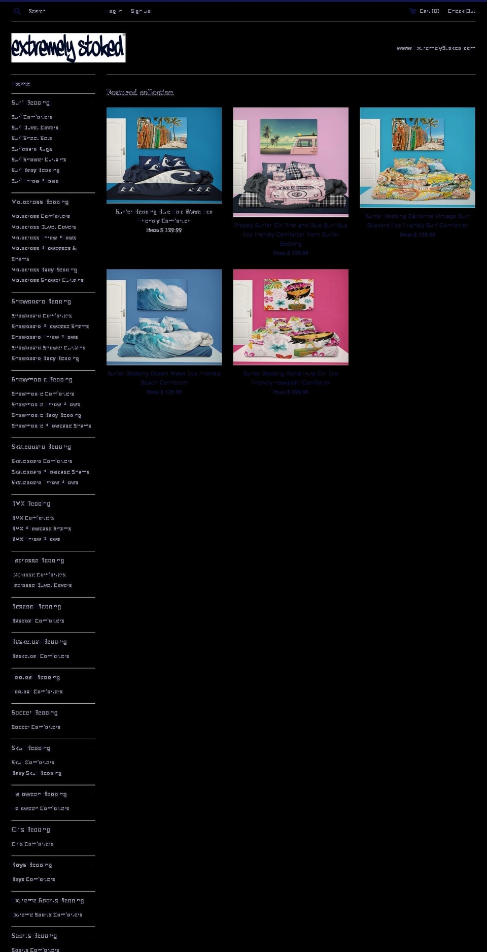 motocrossbabybedding.com shopify website screenshot