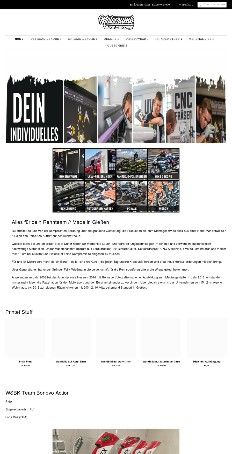 motocrumb.myshopify.com shopify website screenshot