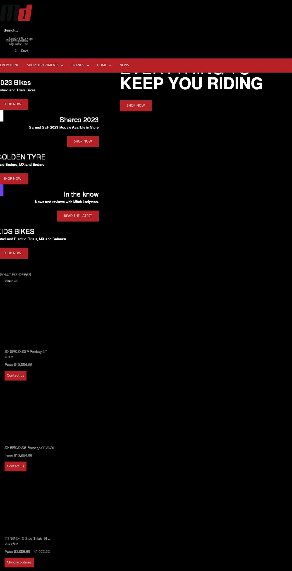 motod.com.au shopify website screenshot
